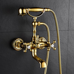 Grifo de Pared Dorado de Lujo para Bañera con Rociador de Mano HD-408 - Product Image 6