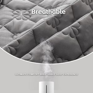 100% Waterproof Jacquard <b>Bed</b> Mat Protector Anti-Bacteria Machine Washable Quilted Pattern Polyester-Cotton Blend King Queen - Product Image 2