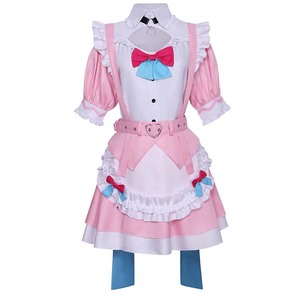 Femme Anime Vtube Yuuki <span class=keywords><strong>Sakuna</strong></span> Cosplay Maid Pink Costume IDOL-007 - Product Image 1