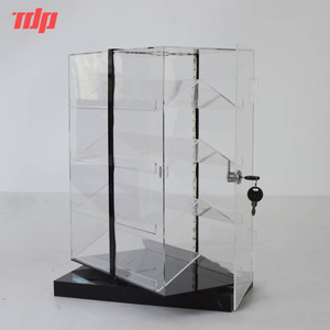 Việt Nam Nhà Máy Tùy Chỉnh Túi Gấp Dao LED Xoay Trường Hợp Acrylic Showcase Tháp Hiển Thị Và Tủ Lưu Trữ - Product Image 1