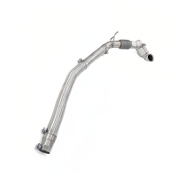 MPER pour Audi TT MK3 2.0T Downpipe en acier inoxydable avec bouclier thermique, son d'échappement agressif, amélioration des performances, Plug and Play