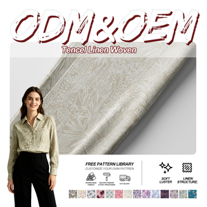 Chemisier léger d'été T Encel Mix Lyocell Cupro à motif personnalisé, en rayonne imprimée et tissu de <span class=keywords><strong>lin</strong></span> T Encel - Product Image 1