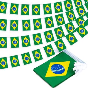 Bandierine a Stringa del Brasile, Piccole Bandiere Brasiliane, Decorazione Nazionale per Eventi Sportivi - Product Image 6
