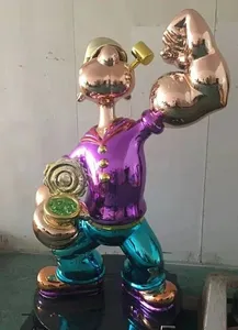 Estatua de Popeye Personalizada Popular de Fibra de Vidrio, Tamaños 40cm, 80cm, 150cm, 180cm, Escultura Creativa de Dibujos Animados Personalizable - Product Image 2
