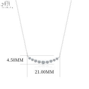 Collar de Moda al por Mayor de Alta Calidad, Joyería Fina, Diamantes Naturales Reales, Collar con Colgante Apilable de Oro de 18 Quilates para Uso Diario - Product Image 2