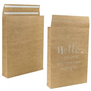 Bolsa de Correo Kraft Blanca Personalizada con Logotipo, Bolsa de Embalaje para Ropa, Bolsas de Mensajería, Sobre de Papel Kraft para Envíos de Tiendas en Línea - Product Image 5