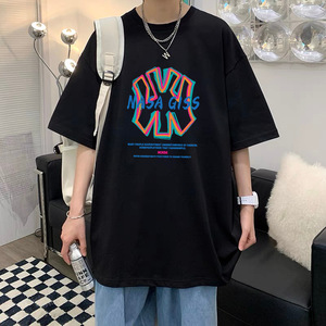T-shirt à manches courtes 100 % coton pur, 200 fils, neutre, avec motif imprimé, idéal pour l'été – Nouvelle collection 2026, vente chaude - Product Image 4