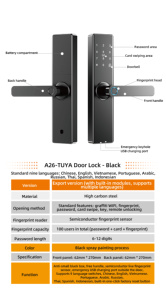 Cerradura Inteligente Sinon 2026, Nuevo Producto con Precio de Descuento, Manija de Puerta con Huella Dactilar para Hogar, Oficina, Apartamento, Acero, Múltiples Idiomas - Product Image 5