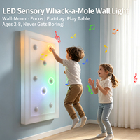 Weiße Rahmen-Wack-a-Mole-Wandleuchte mit interaktiven LED-Musiklichtern für Kinderzimmer und Kindertagesstätten
