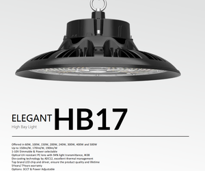 Lámpara LED de Techo Industrial XINDECO, Regulable de 1-10V, 3CCT Ajustables, IP65, 60W-500W - Product Image 1