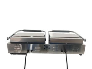 Prensa para <span class=keywords><strong>Panini</strong></span> Eléctrica de Doble Estación <span class=keywords><strong>Extra</strong></span> Larga Perfex PG-812D, Parrilla Comercial de Hierro Fundido Totalmente Acanalado de 4.4KW - Product Image 5