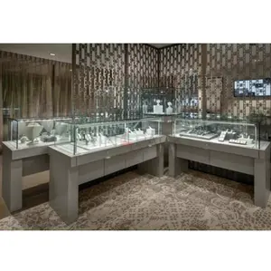 Shopfitting de joias da china, caixa personalizada de fábrica para contador de joias, decoração de joias