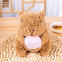 Peluche Capybara brodée super douce pour enfants, rembourrage en coton PP, 31cm-50cm, jouet anti-stress pour machine à griffes de mariage
