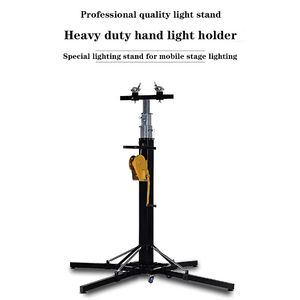 高耐久ステージ照明スタンド 信頼性の高いクランクリフト ラインアレイ用 高さ4m 6m 7m ステージ照明リフトタワー - Product Image 2