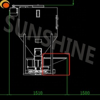Mélangeur d'alimentation vertical automatique de ferme avicole facile à utiliser mélangeur de broyeur de moulin d'alimentation T-1000
