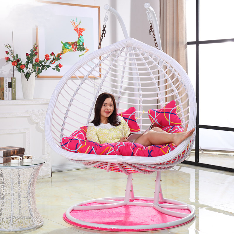 Altalena Da Giardino In Rattan PE Con Cuscini – Sedia Pensile Comoda Per Portico, Giardino, Balcone