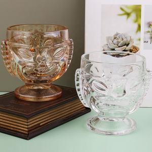 Verres Tiki, tasse Tiki transparente de 16 oz verre à Cocktail de barre moderne, tasses de fête hawaïenne Luau verres boissons boissons tasses - Product Image 5
