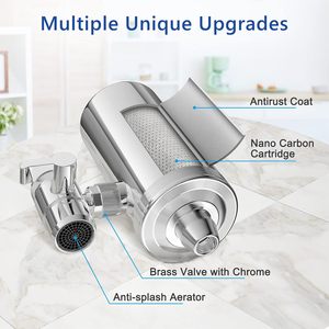 Filtre de robinet d'eau domestique SS304 filtre de robinet en carbone en céramique purificateur filtre à eau robinet de cuisine monté sur robinet - Product Image 3