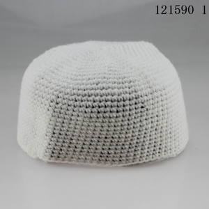 Yaseen's soft <b>wool</b> knitted Muslim prayer cap, handcrafted Kufi hat, breathable all seasons, suitable for pilgrimages - Product Image 1
