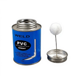 Boîte en fer blanc de 8 oz avec pinceau, récipient adhésif pour usage chimique, pour l'emballage du ciment PVC - Product Image 3