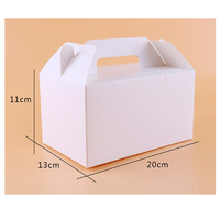 Boîte à gâteau pliable et recyclable avec poignée intégrée pour emballage alimentaire, pâtisseries et cadeaux de fête