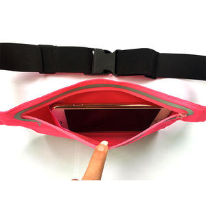 2023 umut verici sıcak satış özel Logo baskılı fanny paketi ayarlanabilir kemer açık koşu su geçirmez kumaş bel kalça çantası - Product Image 5