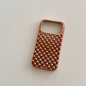 Galvanoplastia naranja cuentas hueco disipación de calor funda de teléfono perla TPU funda de teléfono suave para <span class=keywords><strong>iPhone</strong></span> 17 16 15 14 <span class=keywords><strong>13</strong></span> <span class=keywords><strong>Pro</strong></span> Max - Product Image 6