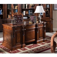 Bibliothèque et bureau d'étude en bois de qualité supérieure de style américain GH42