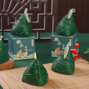 เทียนหอมรูปทรงอังจู ซงจื่อ 4 ก้อน ใช้งานได้นาน 12 ชั่วโมง กำจัดกลิ่นไม่พึงประสงค์ ของขวัญเทศกาลเรือมังกร ของที่ระลึก - Product Image 2