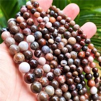 Perles rondes en jade Dong Ling multicolores naturelles en vrac, vente en gros, fournitures pour la fabrication de bijoux, bracelets et colliers DIY