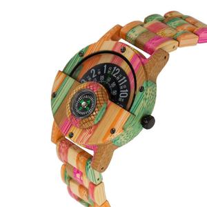 Luxury Custom Logo Bamboo Wooden Watch Colorful Wood mechanical watches - Product Image 1