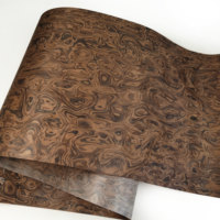 VUNIR 0.25mm-0.45mm Placage en bois d'ingénierie Moire Brown Tech Placage pour finitions décoratives