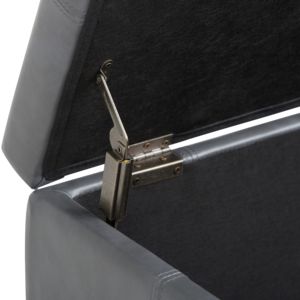 DB Dover Pierre Gris Rangement Ottoman Banc Convertible Tufté Métal Repose-pieds pour Entrée Chambre Salon Salle De Bains Design Moderne - Product Image 5