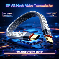 Kabel USB4 Tipe C ke Tipe C 240W PD3.1 Pengisian Cepat 40Gbps Data 8K60Hz Video Chip E-Marker Laptop Ponsel Docking Station Kantor