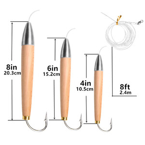 เหยื่อตกปลา <span class=keywords><strong>MISTER</strong></span> LURE น้ำหนัก 55 กรัม 75 กรัม 185 กรัม คุณภาพสูง เหยื่อปลอมไม้ซีดาร์สำหรับตกปลาทะเล ปลาทูน่า เหยื่อจิ๊กสำหรับลากตกปลา - Product Image 4