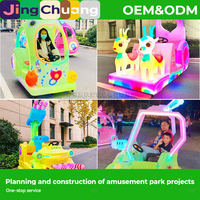 Nuevo Coche de Choque Luminoso a Batería para Niños, Doble, para Parques de Atracciones, Mercados Nocturnos y Puestos de Venta