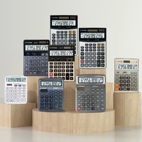Calculatrice de table à double alimentation CTIFREE extra-large, 12, 14 ou 16 chiffres, 112 étapes, solaire et à piles, écologique, en plastique pour bureau