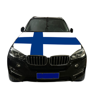 Couverture nationale de capot de voiture abordable drapeau <span class=keywords><strong>Finlande</strong></span> couverture de moteur de voiture drapeau vente directe d'usine tissu polyester - Product Image 3