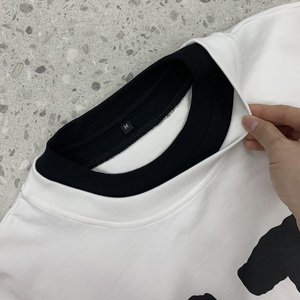 เสื้อยืดโอเวอร์ไซส์ผู้ชายพรีเมียม ผ้าฝ้าย 100% ประดับคริสตัลหรูหรา พร้อมโลโก้พิมพ์ลายตามสั่ง 300gsm ผ้าสองชั้น แขนยาว - Product Image 4