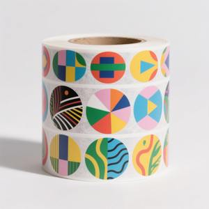 Tự dính Vinyl Vòng không thấm nước Sticker giấy tùy chỉnh in ấn logo nhãn dán - Product Image 6