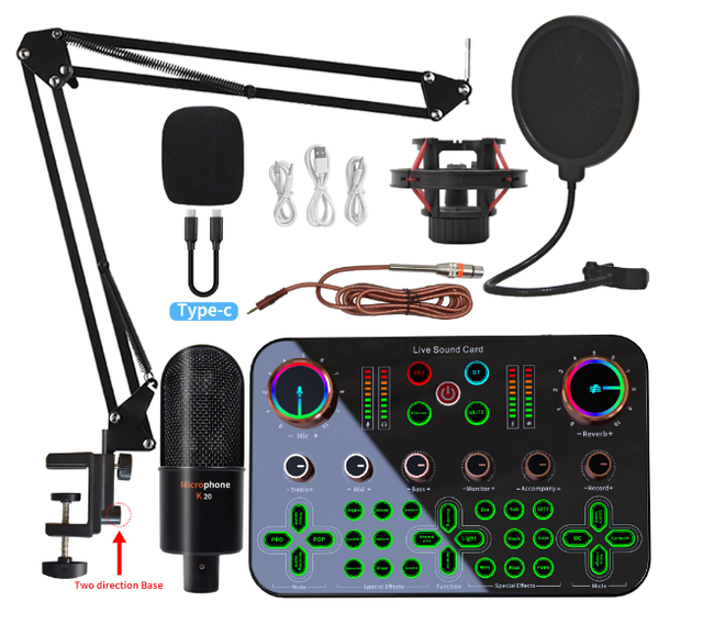 Sound Card Live Streaming Set BM800 Microphone Computer Network Host Device Mobile Live Streaming Sound Card Set