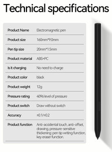 S3ปากกา EMR ปราศจากแบตเตอรี่4096ระดับความดันสำหรับ Kindle crribe ที่โดดเด่น<span class=keywords><strong>2</strong></span>สำหรับ Samsung Galaxy Tab S9 S7 S8 S6แท็บ OEM ตามสั่ง - Product Image 6