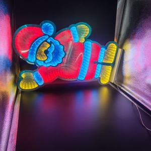 3D Infinity <b>Mirror</b> Neon Sign Acrylic LED Cartoon Night Light Battery Desktop Art Deco Lamp Remote Control Gifts Decor - Product Image 2