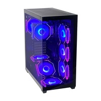 Pcooling Gaming Pc Case Full Tower Computer Case E-Atx/M-Atx/ Mini-Itx Personnalisé Verre Trempé Couleur Noire Computer Case