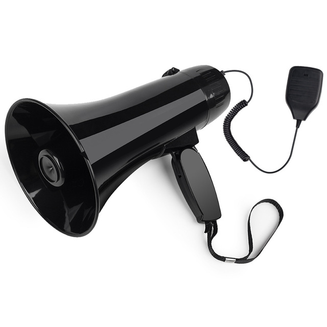 Hand-held Megaphone with Microphone Recording Usb Alarm Loudspeaker