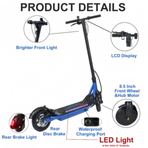 Trottinette Électrique Pliable 350W pour Adulte avec Application Connectée, Garantie Commerciale UE, Personnalisable - Product Image 3
