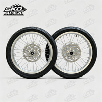 مجموعة إطارات سوبرموتو Surron Light Bee X LBX مقاس 17 بوصة مع محور CNC وإطارات CST 70/90 90/80-17 للدراجات الكهربائية الترابية وقطع غيار التحويل