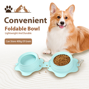 Tazón de Silicona Personalizado para Mascotas, Tazón de Viaje para Comida y Agua, Plegable, de una Pieza, Doble Uso - Product Image 3