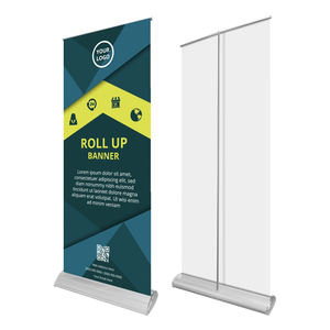 Stand Display Gulung Portabel dengan Alas Lebar, Rangka Aluminium, Spanduk Cetak Modis untuk Iklan Kosmetik, Pameran, dan Promosi - Product Image 5