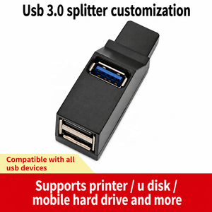 Concentrateurs <span class=keywords><strong>USB</strong></span> multi-ports <span class=keywords><strong>USB</strong></span> 3.0 2.0, adaptateur de charge et de lecture multifonction pour voiture, ordinateur <span class=keywords><strong>portable</strong></span> et bureau - Product Image 1